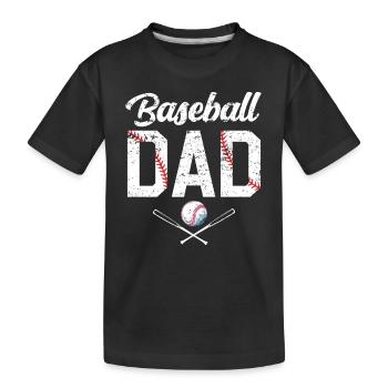 Baseball-Vater Alles Gute zum Vatertag von Ehefrau Tochter - Kinder Premium Bio T-Shirt - Schwarz - Vorne