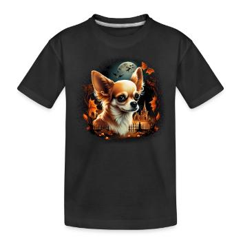 Chihuahua Costume d'Halloween - Citrouille - T-shirt bio Premium Enfant - noir - Devant