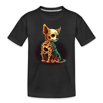 Chihuahua Costume d'Halloween - Citrouille - T-shirt bio Premium Enfant - noir - Devant