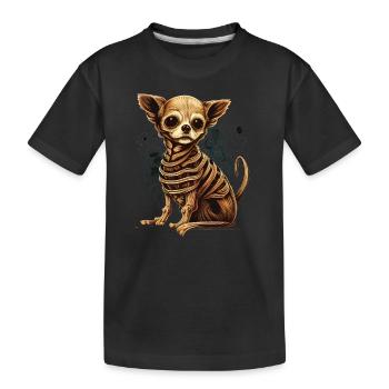 Chihuahua Costume d'Halloween - Citrouille - T-shirt bio Premium Enfant - noir - Devant