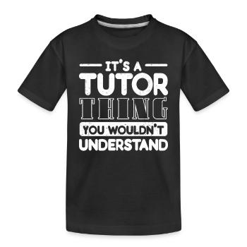 Tuteur Cadeau Tuteur - T-shirt bio Premium Enfant - noir - Devant