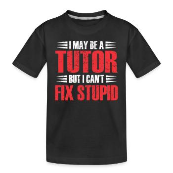 Tuteur Cadeau Tuteur - T-shirt bio Premium Enfant - noir - Devant