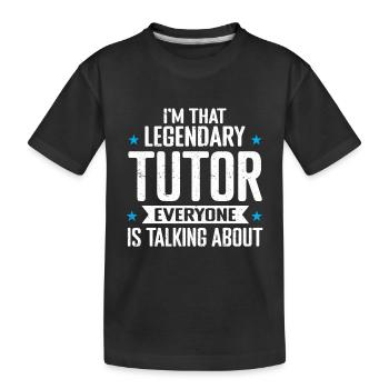Tuteur Cadeau Tuteur - T-shirt bio Premium Enfant - noir - Devant