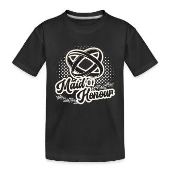 Maid Of Honour Bachelorette Wedding Bridesmaid - Kids' Premium Organic T-Shirt - black - Front