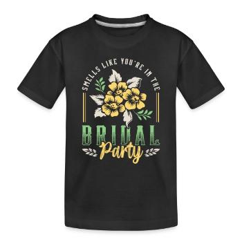 Maid Of Honor Smells Like You're In Wedding Party - Kids' Premium Organic T-Shirt - black - Front