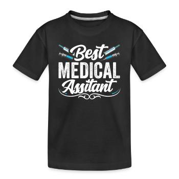 Meilleure profession d’assistant médical - T-shirt bio Premium Enfant - noir - Devant