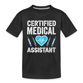 Medical assistant Profession Medical - Kids' Premium Organic T-Shirt - black - Front