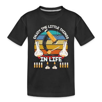 Profitez des petites choses de la vie Microscope - T-shirt bio Premium Enfant - noir - Devant