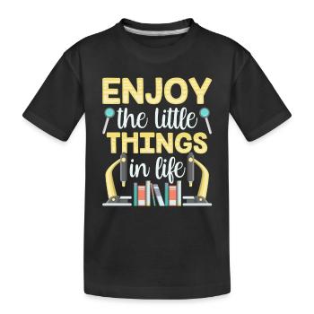 Profitez des petites choses de la vie Microscope - T-shirt bio Premium Enfant - noir - Devant