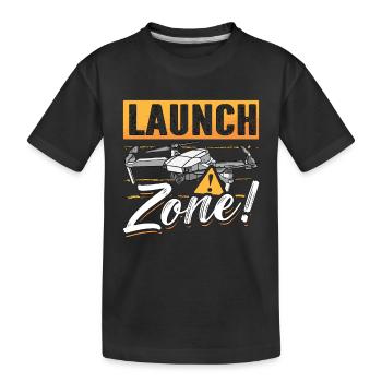Drone Racing Zone de lancement Machine de course de drones - T-shirt bio Premium Enfant - noir - Devant