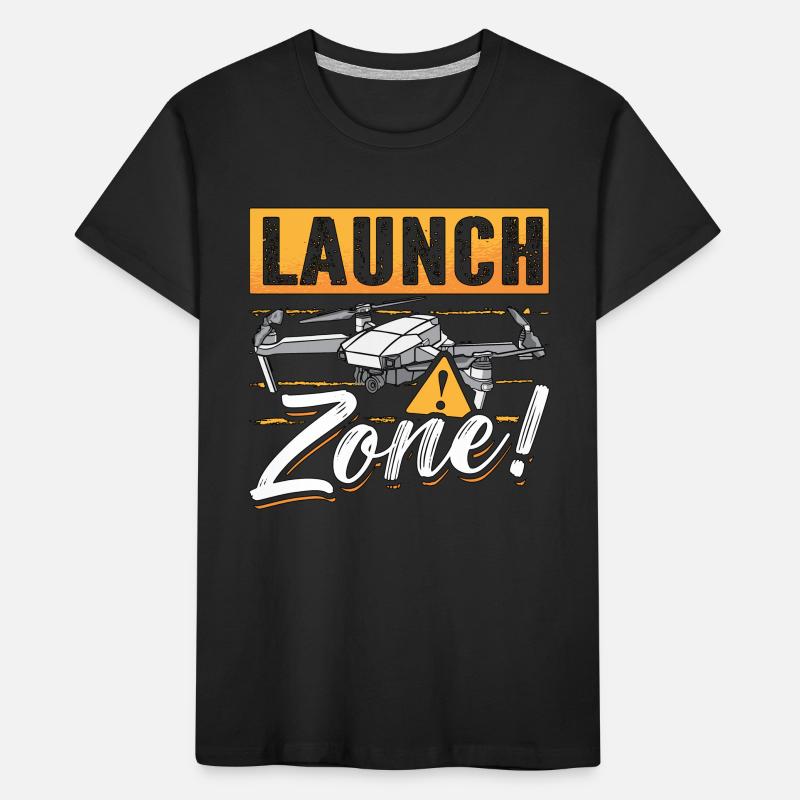 Drone Racing Zone de lancement Machine de course de drones T-shirt bio Premium Enfant