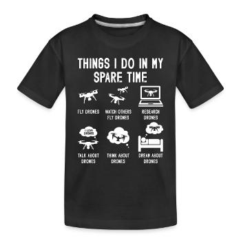 Drone Racing Choses que je fais dans ma machine de course de course - T-shirt bio Premium Enfant - noir - Devant