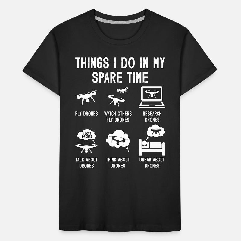 Drone Racing Choses que je fais dans ma machine de course de course T-shirt bio Premium Enfant