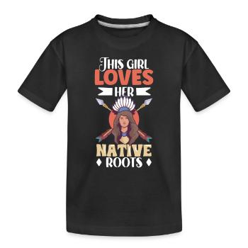 Aborigènes indiens Histoire des peuples autochtones - T-shirt bio Premium Enfant - noir - Devant