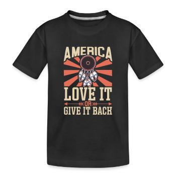 Aborigènes indiens Histoire des peuples autochtones - T-shirt bio Premium Enfant - noir - Devant