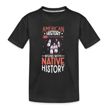 Aborigènes indiens Histoire des peuples autochtones - T-shirt bio Premium Enfant - noir - Devant