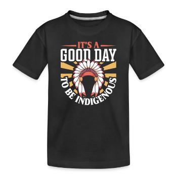 Aborigènes indiens Histoire des peuples autochtones - T-shirt bio Premium Enfant - noir - Devant