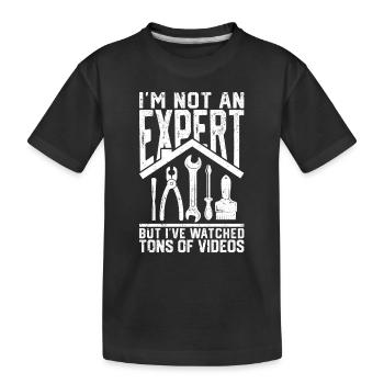 Je ne suis pas un expert, mais j’en ai des tonnes - T-shirt bio Premium Enfant - noir - Devant
