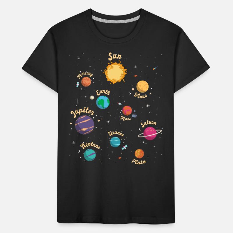 Solar System Planets Knowledge Outer Space for Kid Kids' Premium Organic T-Shirt