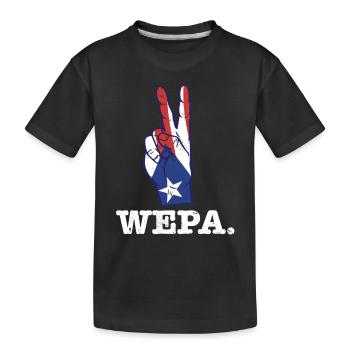 Fière fierté latino-portoricaine Latina Wepa - T-shirt bio Premium Enfant - noir - Devant