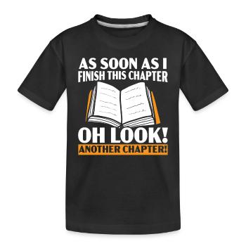 Wild auf Lesen Bücher lesen Buch lesen - Kinder Premium Bio T-Shirt - Schwarz - Vorne