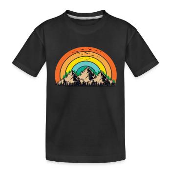 Montagnes Vintage Montagnes Montagnes Montagne Paysage de montagne - T-shirt bio Premium Enfant - noir - Devant