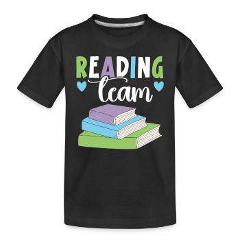 Lesen oder nicht lesen - eine dumme Frage - Kinder Premium Bio T-Shirt - Schwarz - Vorne