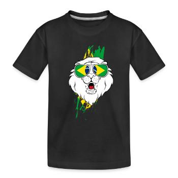 Brazil - Kids' Premium Organic T-Shirt - black - Front