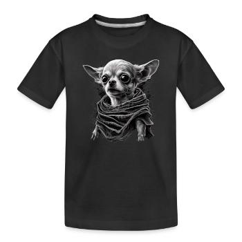 Chihuahua Costume d'Halloween - Citrouille - T-shirt bio Premium Enfant - noir - Devant