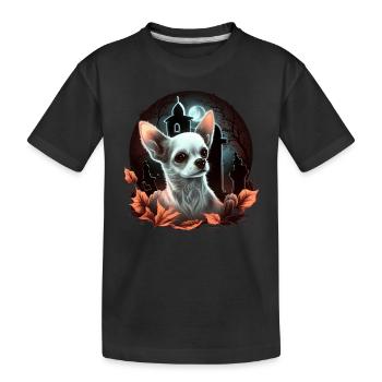 Chihuahua Costume d'Halloween - Citrouille - T-shirt bio Premium Enfant - noir - Devant