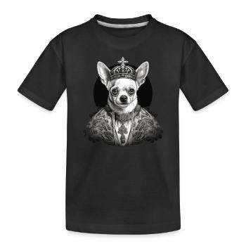 Chihuahua - Pope Dog Church Vatican Catholic - Kids' Premium Organic T-Shirt - black - Front
