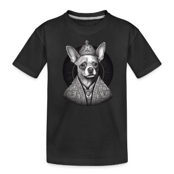 Chihuahua - Pope Dog Church Vatican Catholic - Kids' Premium Organic T-Shirt - black - Front
