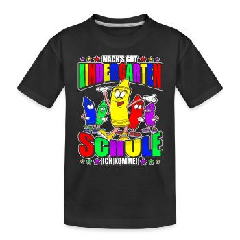 Mach's Gut Kindergarten - Grundschüler und - Kinder Premium Bio T-Shirt - Schwarz - Vorne