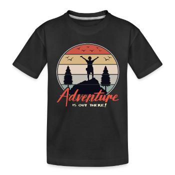 Randonnée Rétro Randonnée Randonnée Randonnée Montagne Randonneurs - T-shirt bio Premium Enfant - noir - Devant