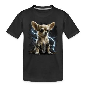 Chihuahua | Électricien Travailleur Électrique - T-shirt bio Premium Enfant - noir - Devant