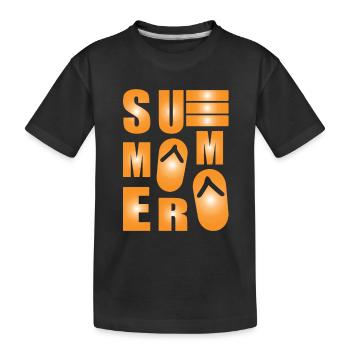 Sommer - Kinder Premium Bio T-Shirt - Schwarz - Vorne