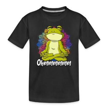 Yoga Ohmmm Namaste - Kinder Premium Bio T-Shirt - Schwarz - Vorne