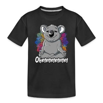 Yoga Ohmmm Namaste - Kinder Premium Bio T-Shirt - Schwarz - Vorne