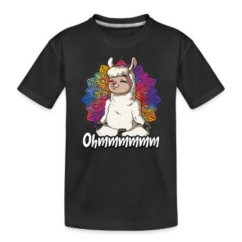 Yoga Ohmmm Namaste - Kinder Premium Bio T-Shirt - Schwarz - Vorne