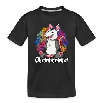Yoga Ohmmm Namaste - Kinder Premium Bio T-Shirt - Schwarz - Vorne