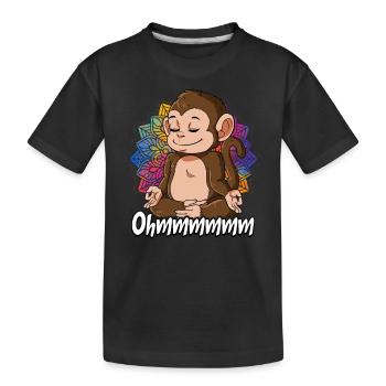 Yoga Ohmmm Namaste - Kinder Premium Bio T-Shirt - Schwarz - Vorne