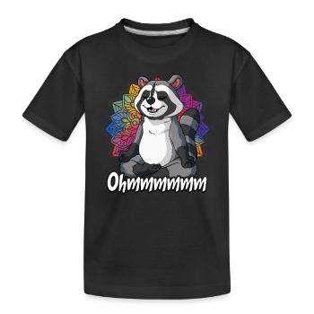 Yoga Ohmmm Namaste - Kinder Premium Bio T-Shirt - Schwarz - Vorne