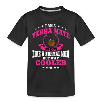 Drôle de tenue de maman yerba mate pour la fête des mères - T-shirt bio Premium Enfant - noir - Devant