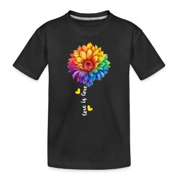 Rainbow Sunflower Lover LGBTQ Community Lesbian - T-shirt bio Premium Enfant - noir - Devant