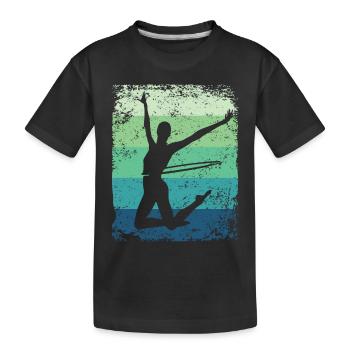 Gymnaste Gymnastique Rétro Rythmique Mature - T-shirt bio Premium Enfant - noir - Devant