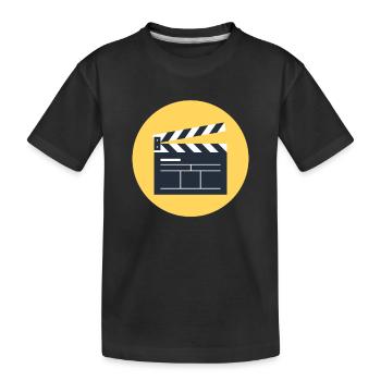 Vintage Film Clapper Director Musical Actor - Kinder Premium Bio T-Shirt - Schwarz - Vorne