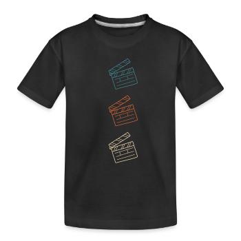 Vintage Film Clapper Director Musical Actor - Kinder Premium Bio T-Shirt - Schwarz - Vorne