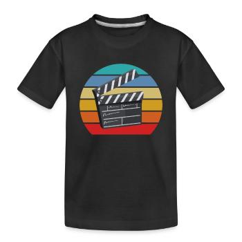 Vintage Film Clapper Director Musical Actor - Kinder Premium Bio T-Shirt - Schwarz - Vorne