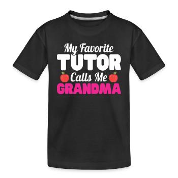 Tuteur Cadeau Tuteur - T-shirt bio Premium Enfant - noir - Devant