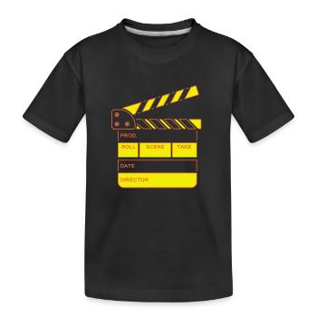 Vintage Film Clapper Director Musical Actor - Kinder Premium Bio T-Shirt - Schwarz - Vorne